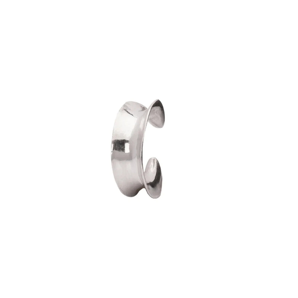 Silver ring on a white background