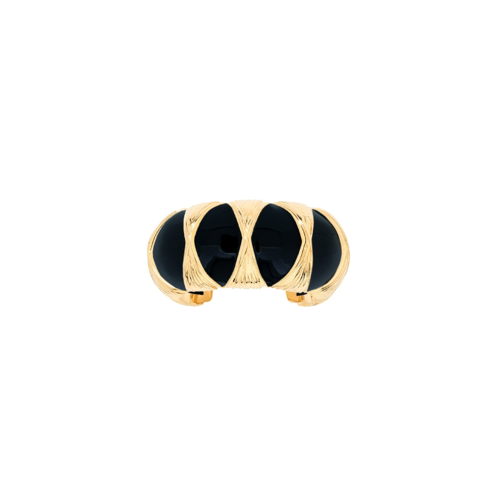 Maison Muguet X AURÉLIE BIDERMANN Exclusive Collection - Cleopetra Thick Cuff_Black_Aurelie Bidermann