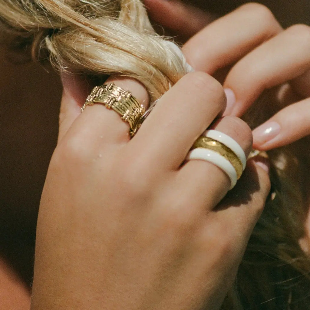Aurelie Bidermann Ivory Nazca Ring