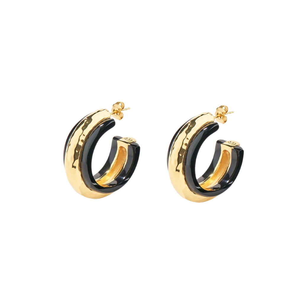 Aurelie Bidermann Nazca Earrings Black