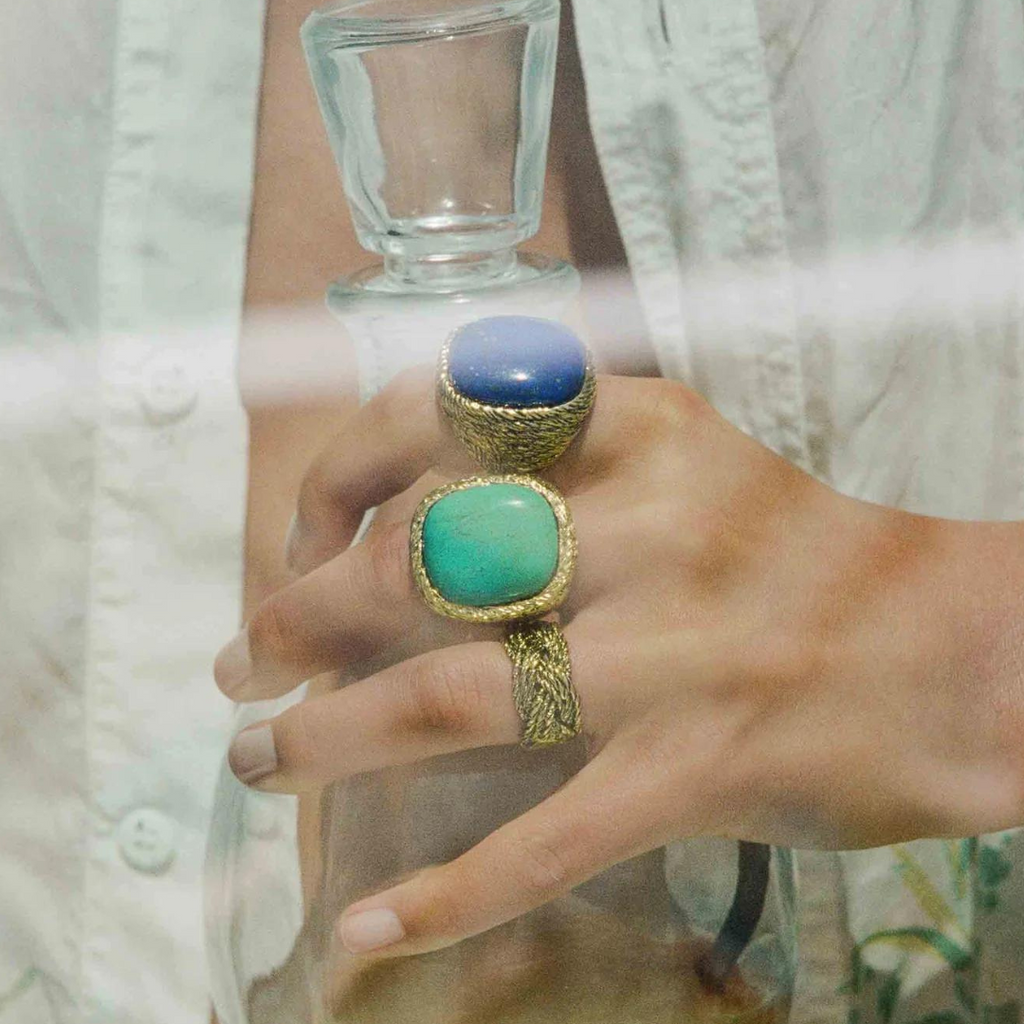 Aurelie Bidermann Lapis Lazuli Miki Ring