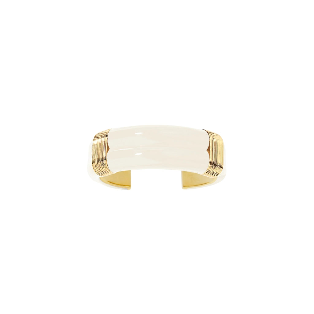 Aurelie Bidermann Large Katt Bracelet Ivory