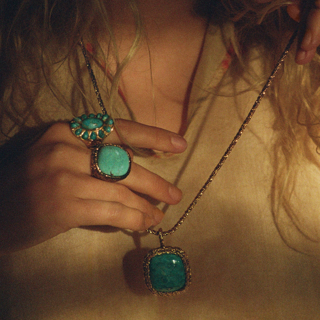 Aurelie Bidermann Miki Turquoise Long Necklace