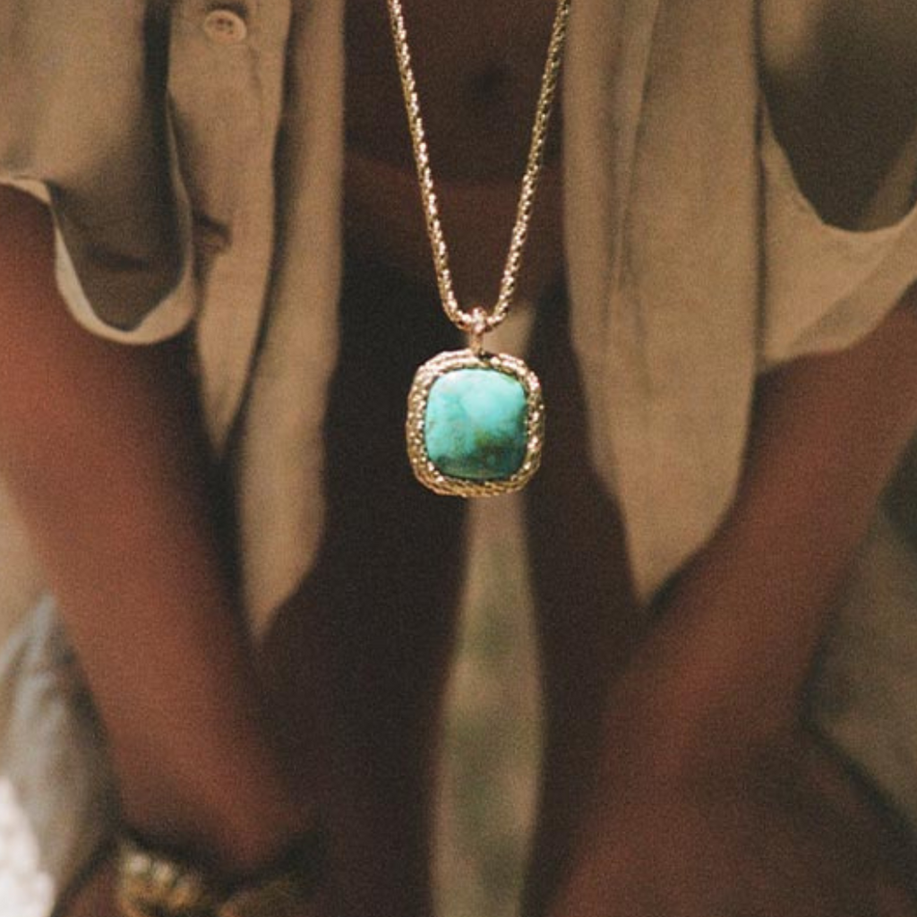 Aurelie Bidermann Miki Turquoise Long Necklace