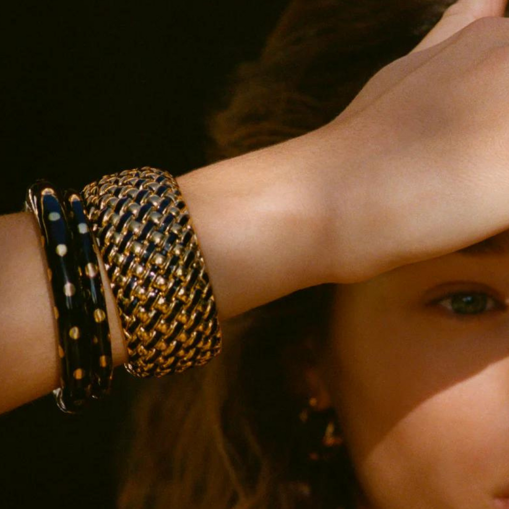 Aurelie Bidermann Harria Black Resin Cuff