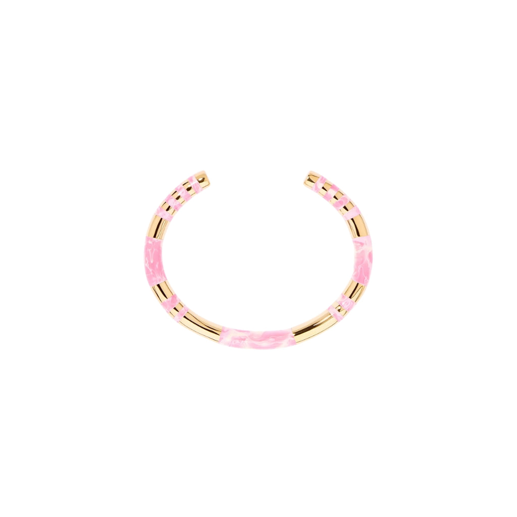 Aurelie Bidermann Pink Bakelite Positano Bangle