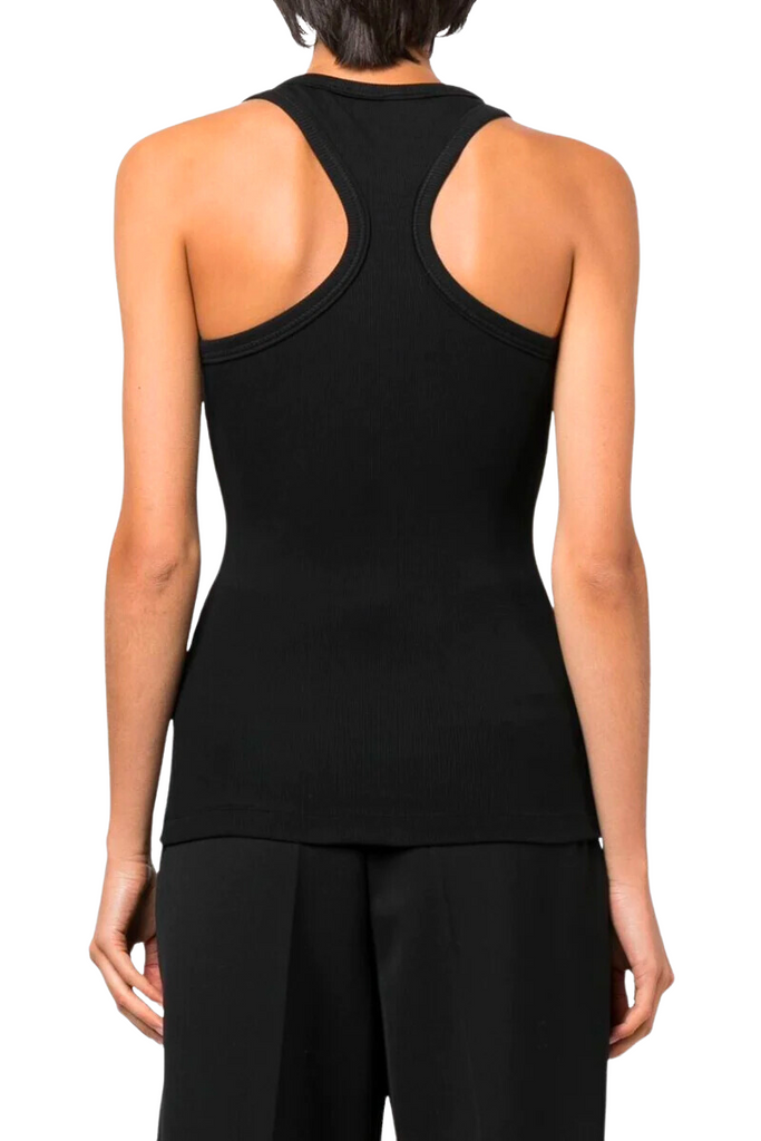 The Binding Tank Top in black from Bite Studios is a versatile basic piece with a sporty vibe that's perfect for any wardrobe. Featuring small ribs and a tight fit, it's ideal for layering and creating a variety of looks. Whether you're dressing up or down, this tank top is a must-have staple that will elevate any outfit.