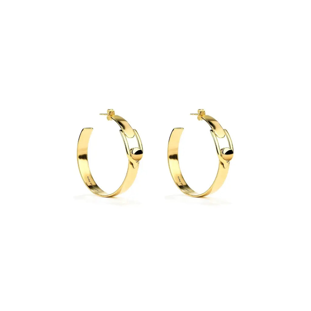 Boucle Hoop Earrings Gold Goossens Luxury fashion jewelry retailer designer