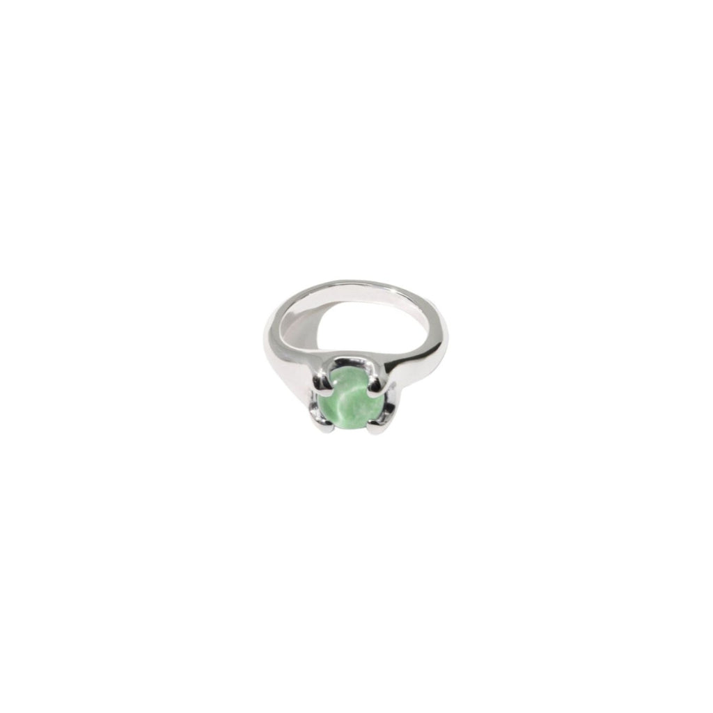 Cled Beam Ring Marble - Mint Sterling Silver