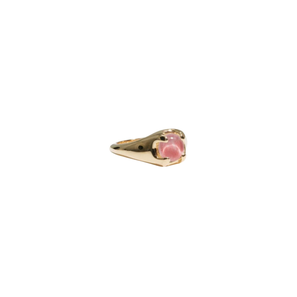 Cled Beam Ring Marble - Peony Gold Plated Brass