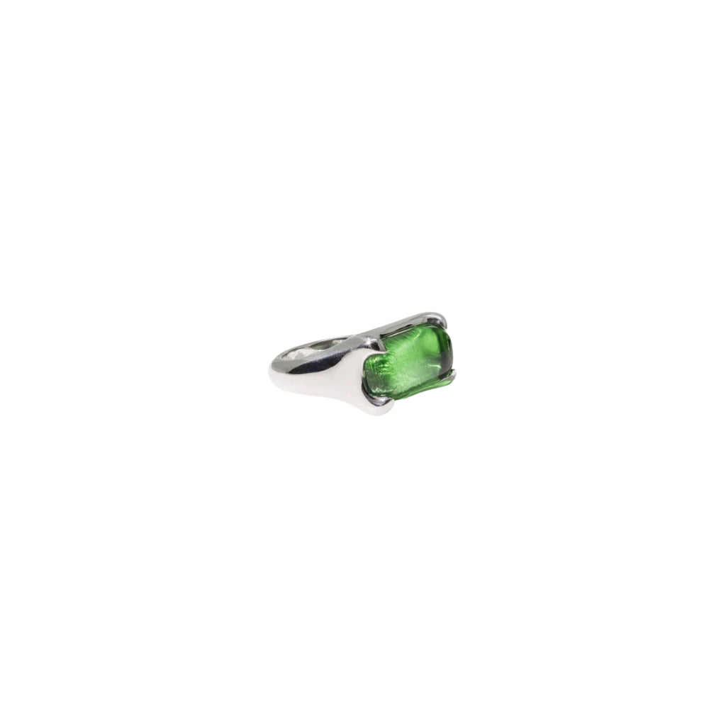 Cled Prism Ring - Green Forest Sterling Silver