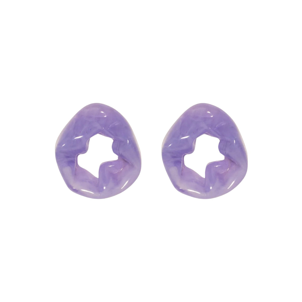 Completedworks Scrunch Lilac Resin and Gold Vermeil Earrings