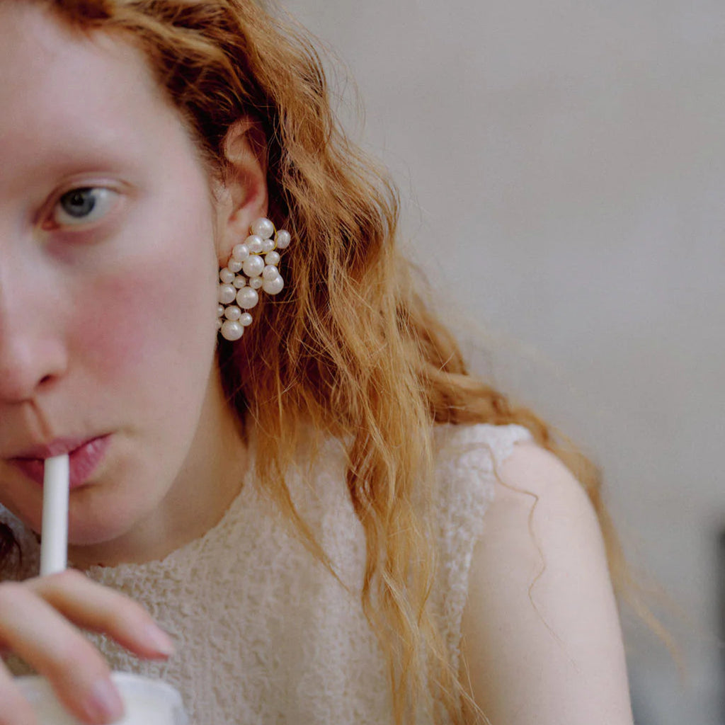 Completedworks What's the Big Idea? Pearl and Gold Vermeil Earrings