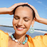 Domingo Earrings Teal Lizzie Fortunato Luxury Fashion Jewelry