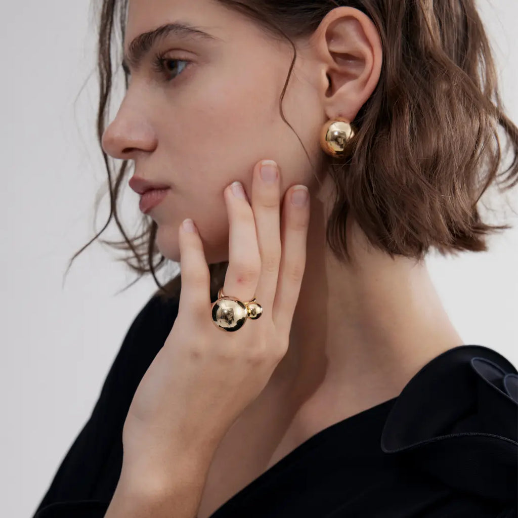 LOUVE Double Etoiles Ring Gold