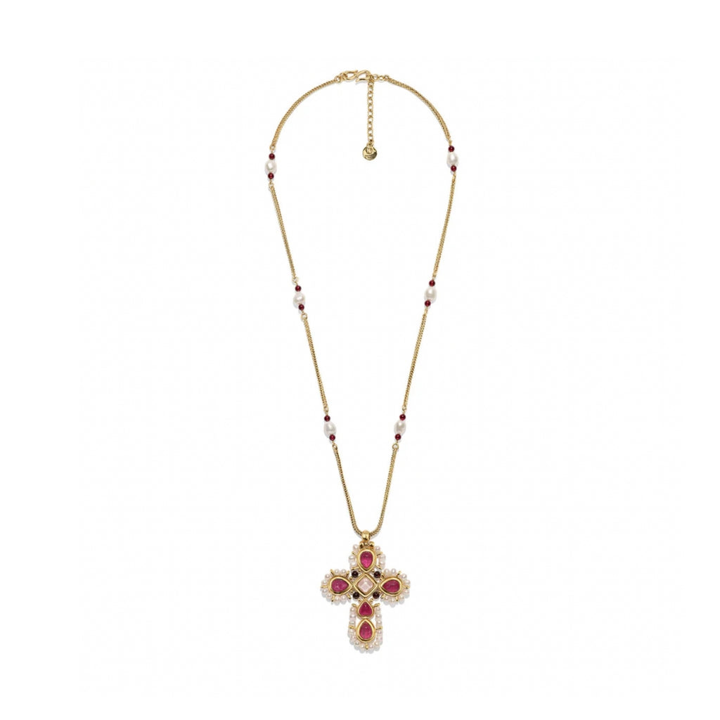 Goossens Venise Grape Cross Necklace