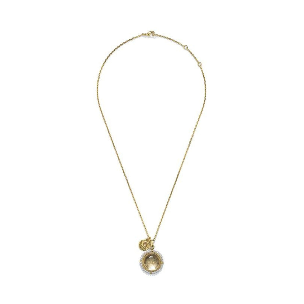 Goossens Talisman Crystal & Pearls Charms Necklace