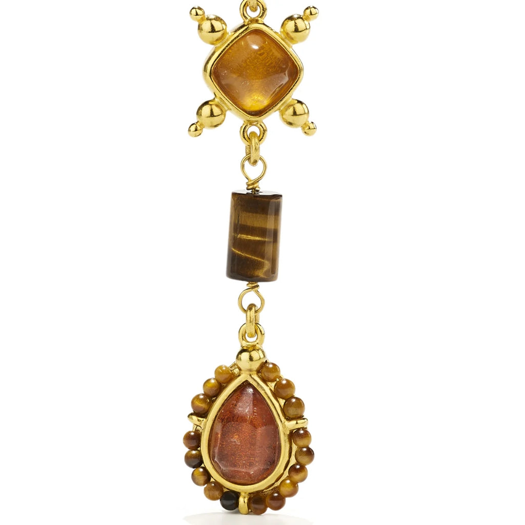 Goossens Venise Pendant Earrings Caramel Harmony