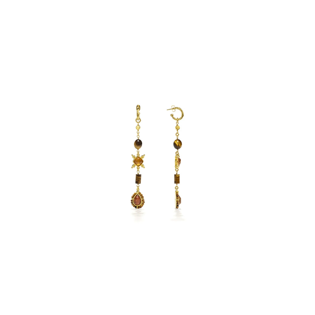 Goossens Venise Pendant Earrings Caramel Harmony