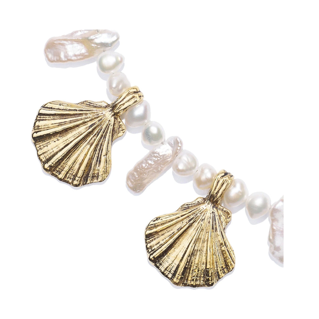 Goossens Circe White Pearl Shell Necklace