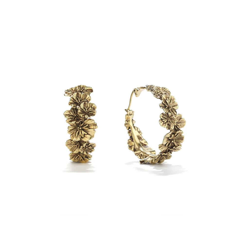 Goossens Fleur de Pavot Hoop Earrings