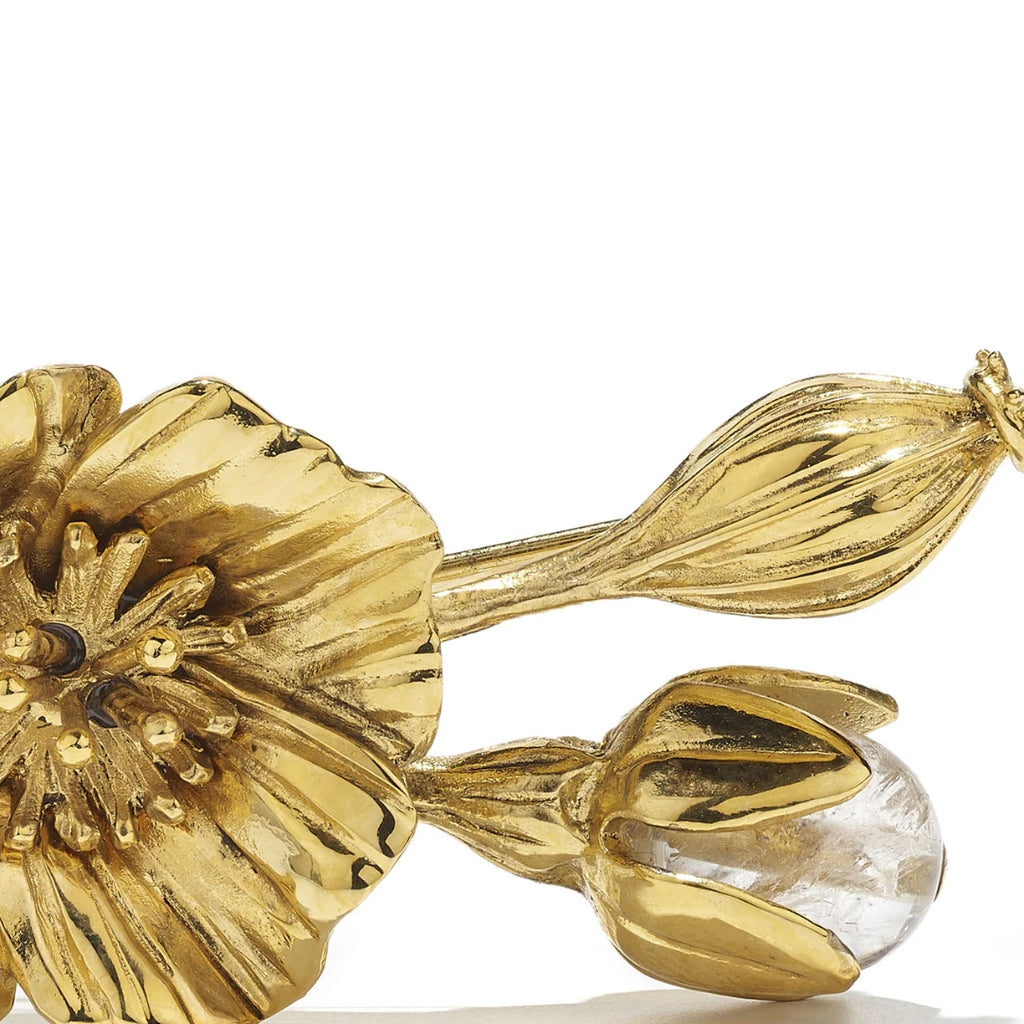 Goossens Fleur de Pavot Poppy Flower Bouquet Brooch