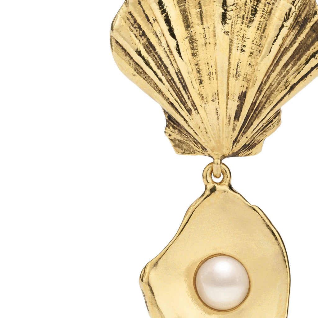 Goossens Circe Pearl Shell Pendant Earrings