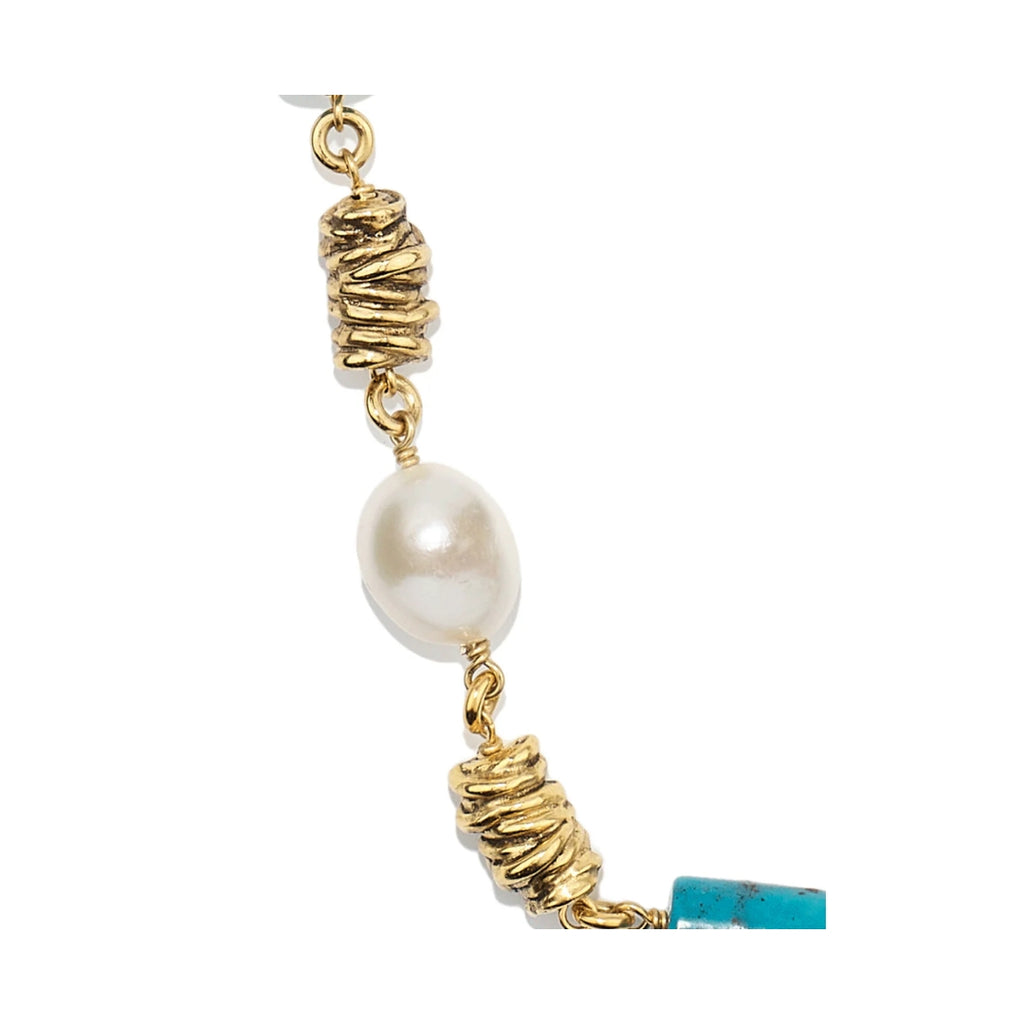 Goossens Ariane Turquoise Pearl Necklace