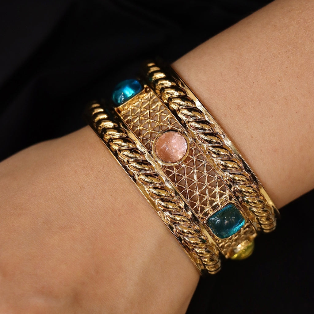 Gripoix Back to Rome Adjustable Small Cuff Gold