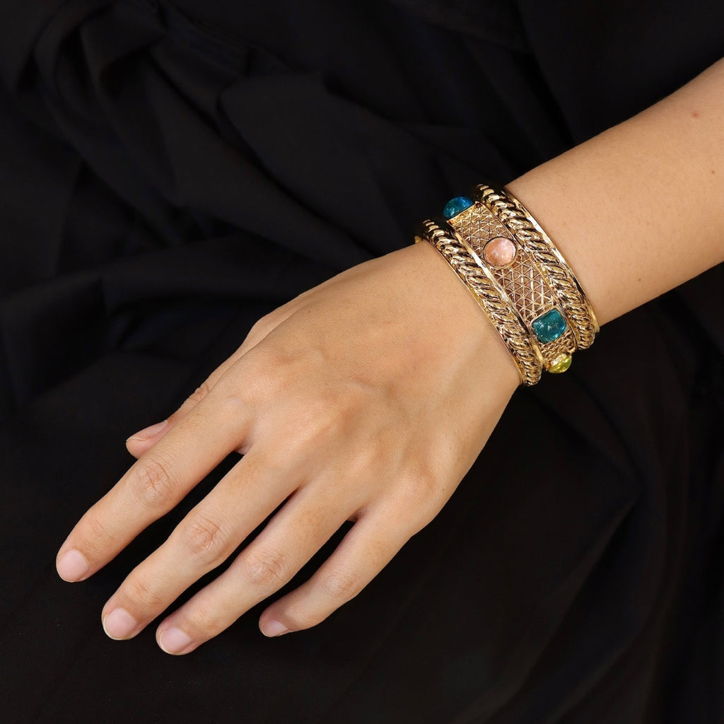 Gripoix Back to Rome Adjustable Small Cuff Gold