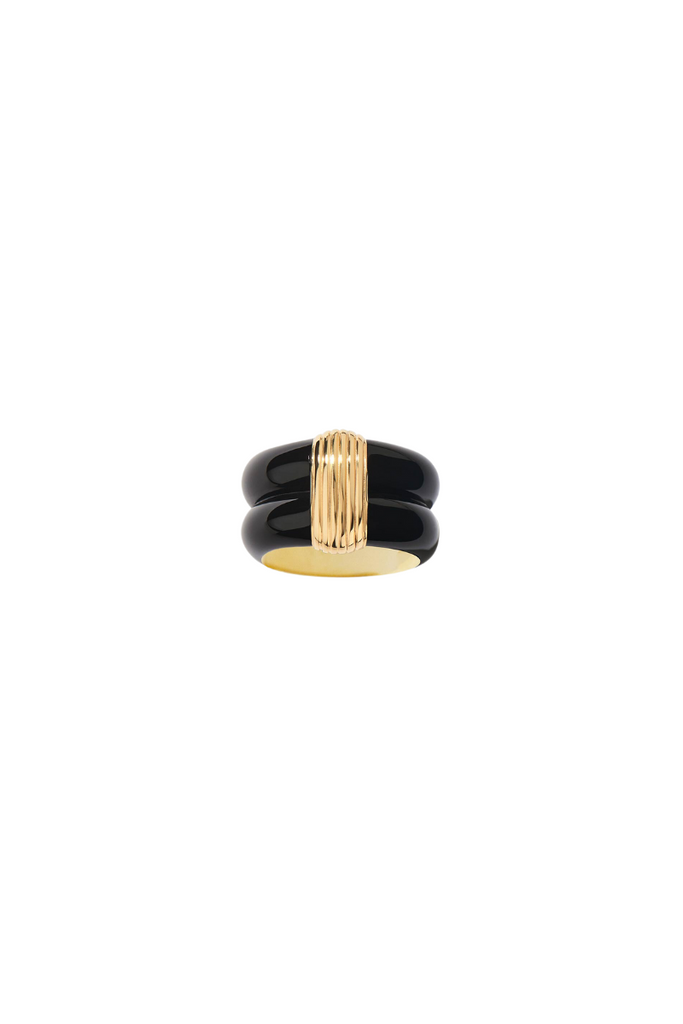 Katt ring by Aurelie Bidermann. Inspired by Bauhaus design, this bracelet features pure lines and a minimalist aesthetic, paying tribute to Katt Both.