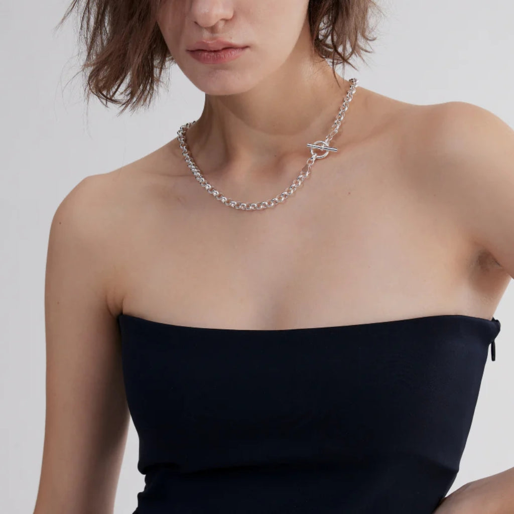 LOUVE Pearl Chain OT-bar Necklace 50cm