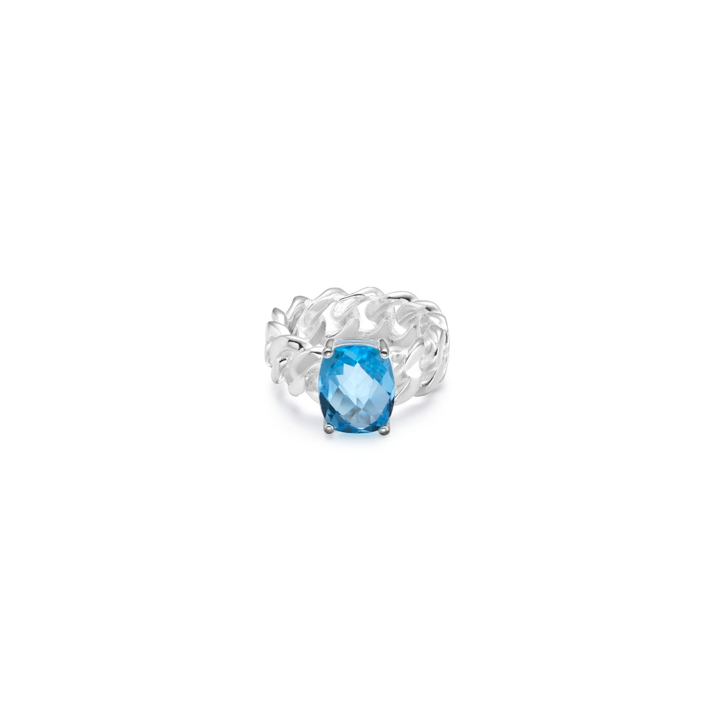LOUVE Topaz Stone Cuban Ring