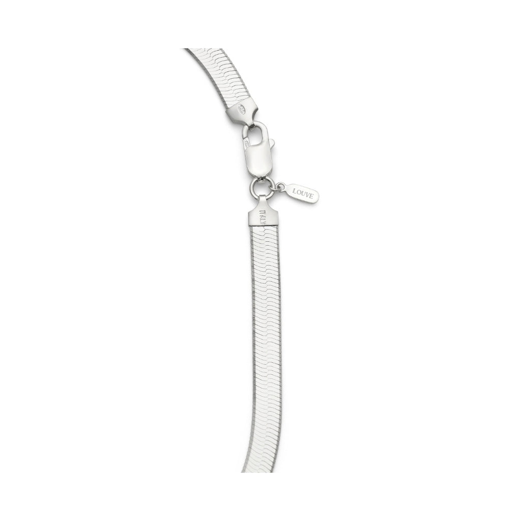 LOUVE Herringbone Necklace Silver