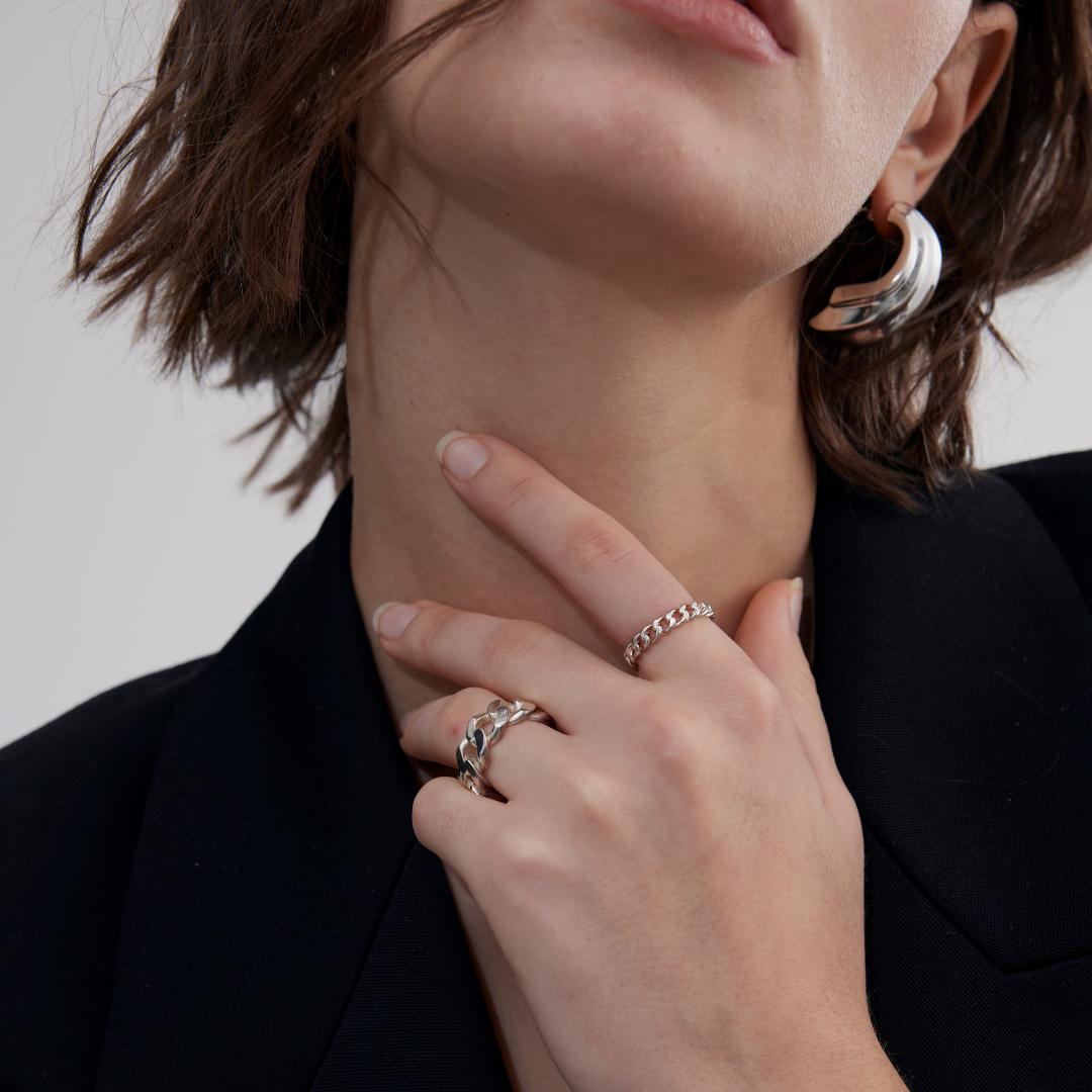 Thick Cuban Ring Silver