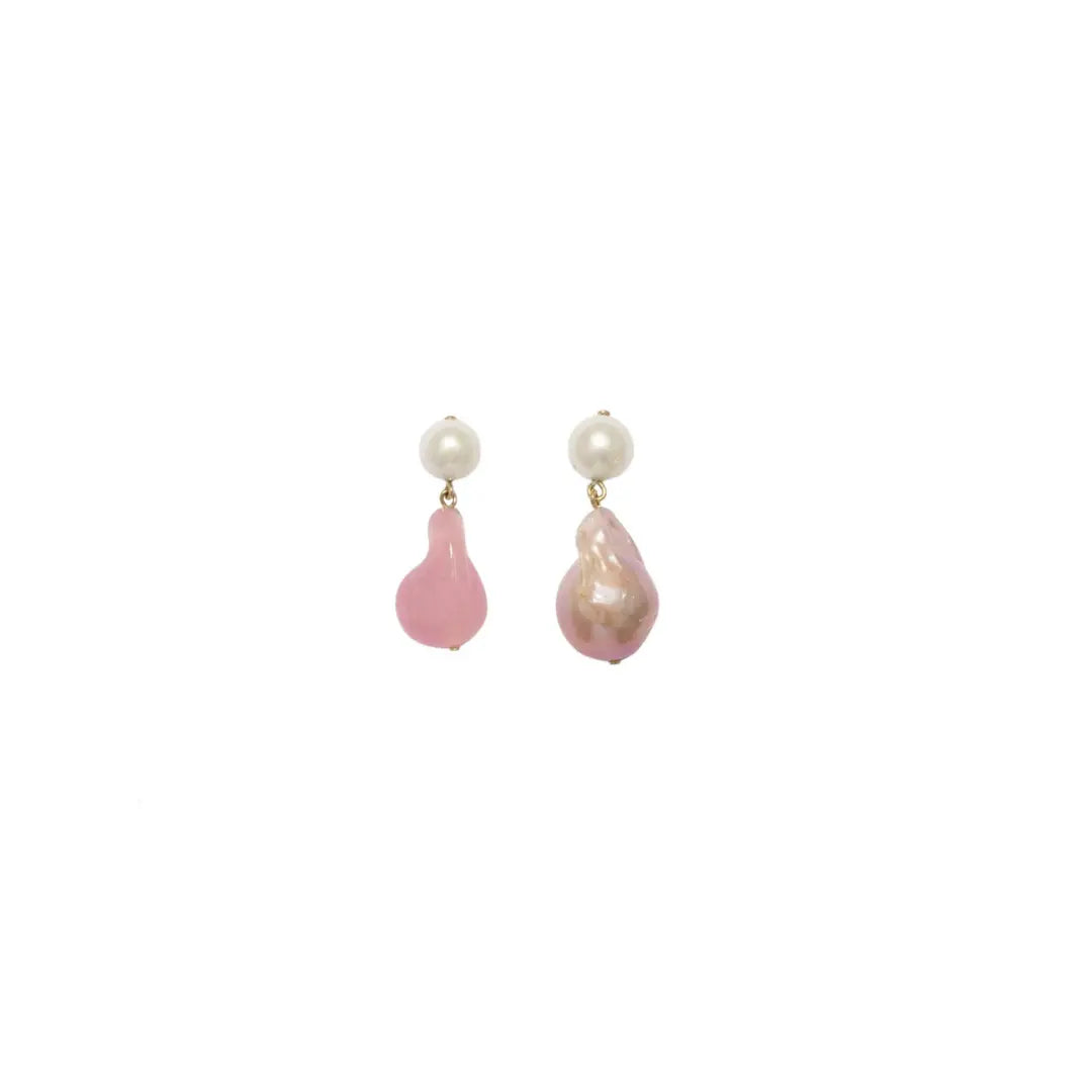 Luxury fashion Jewelry Nebula Pearl_and_Pink_Bio_Resin_Gold_Vermeil_Earrings_Completedworks fashion luxury jewelry