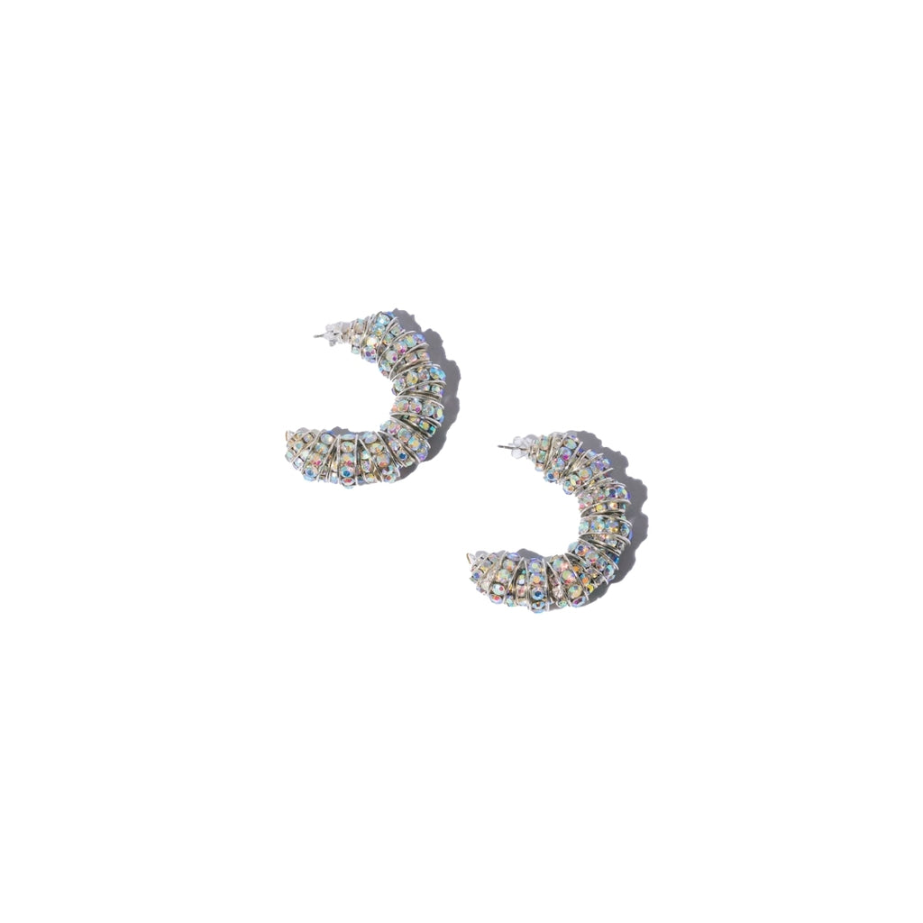 luxury fashion Jewelry Diamond Hoops Silver Pearl Octopussy
