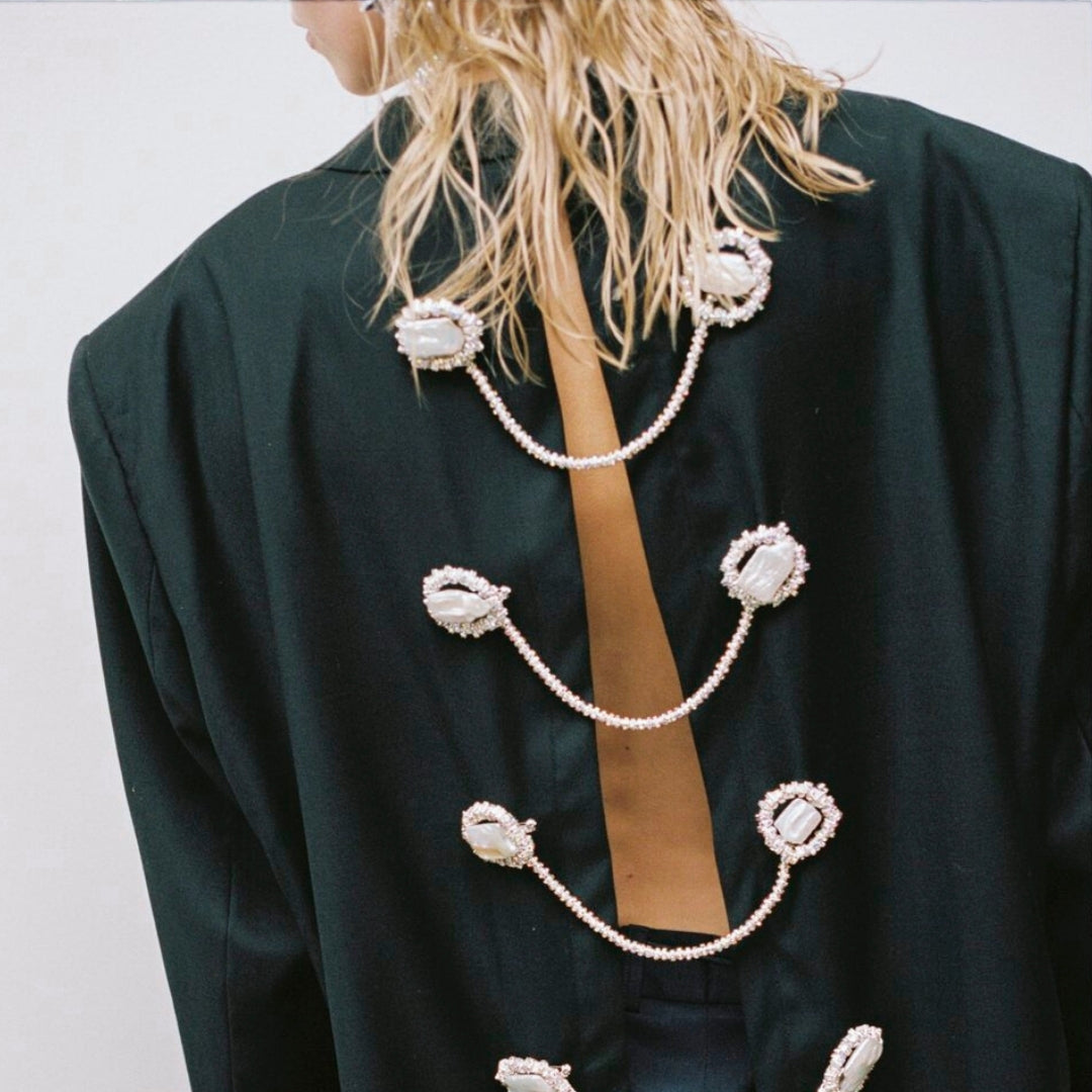 luxury fashion Jewelry Silencio Chained Brooch Pearl Octopuss.y