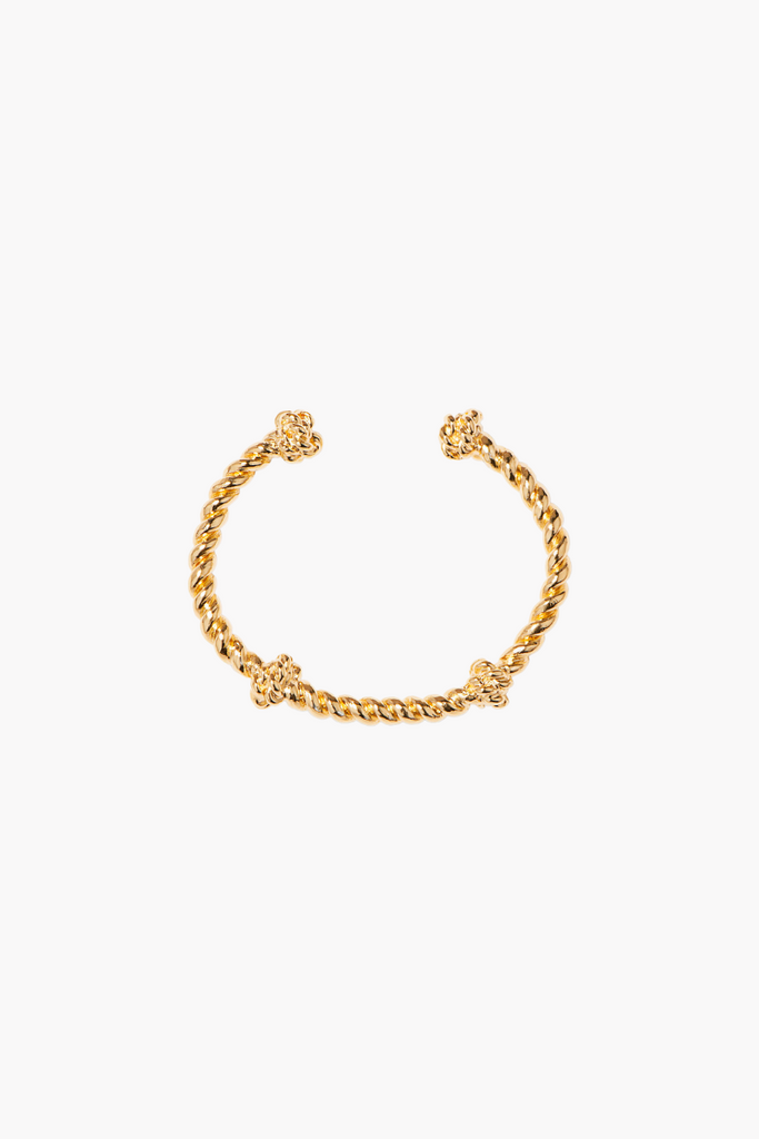 Indulge in the timeless elegance of the Palazzo Bracelet from Aurélie Bidermann, crafted from 750/1000 yellow gold plating and inspired by ancient architecture.