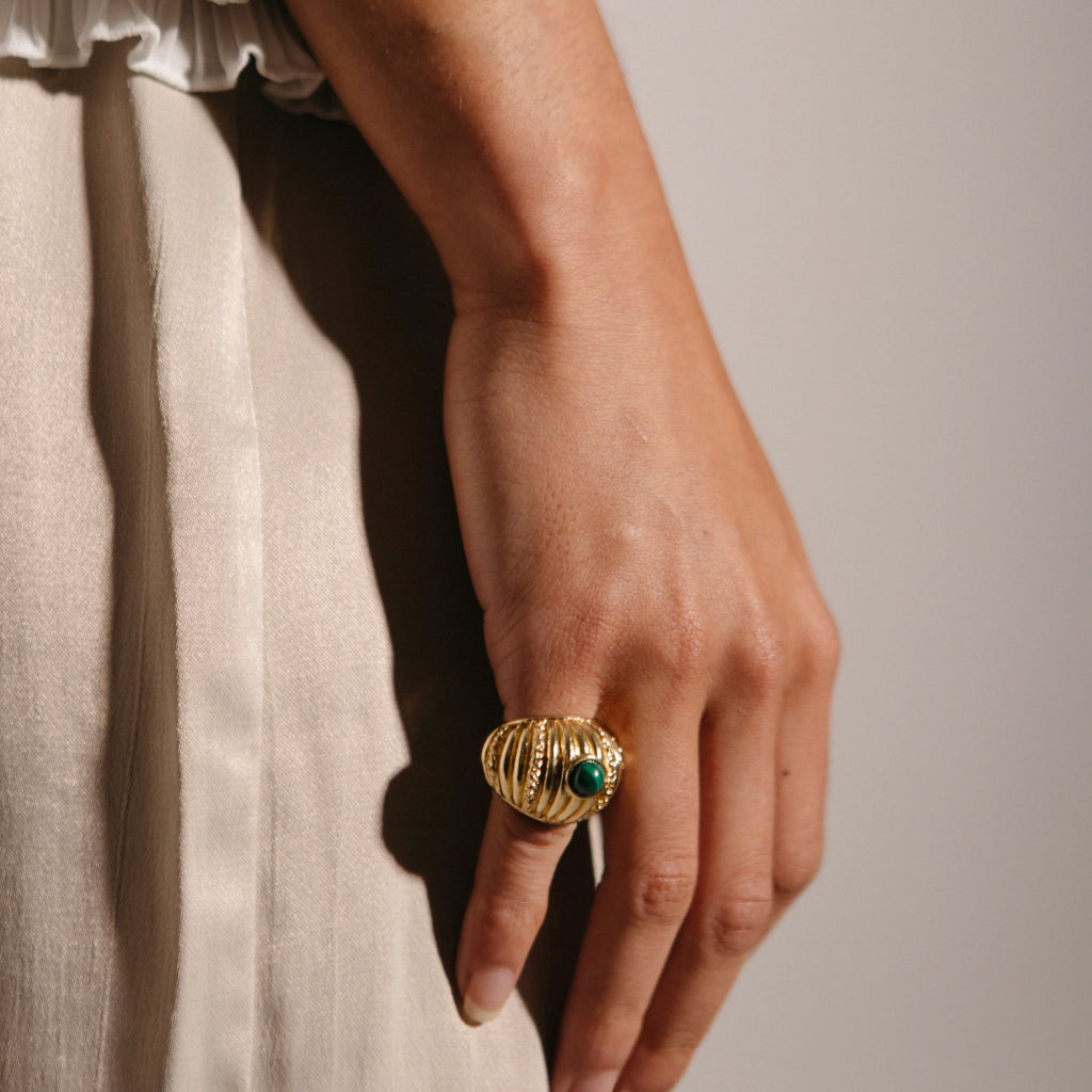 Paola Sighinolfi Small Reef Ring Malachite