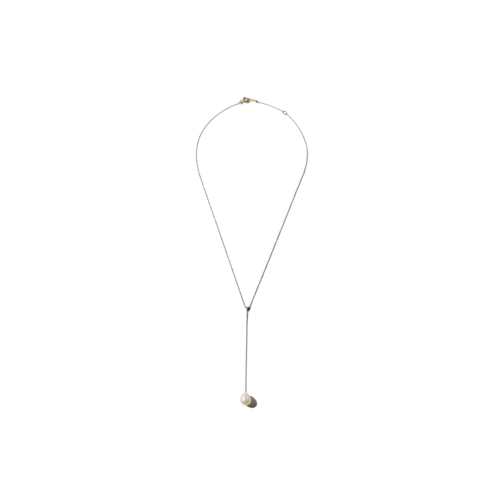 Pearl_and_Diamond_"Y"_Necklace_Necklace_Gold_Mizuki_Shopify_1