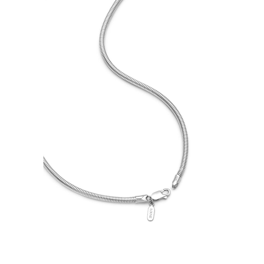 Round Chain Necklace Silver Louve Maison muguet luxury fashion jewelry designer