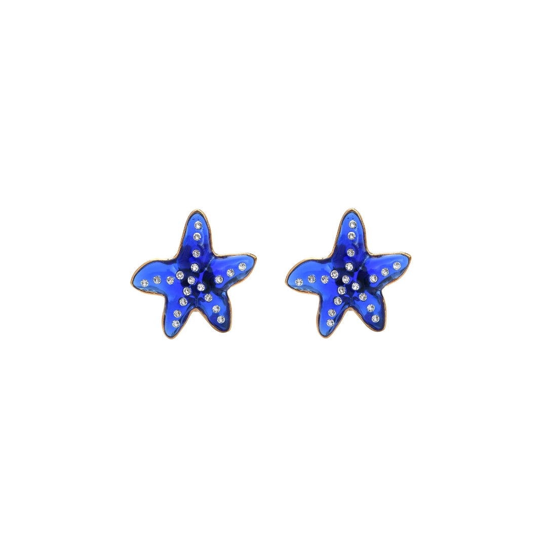 Sea Life Star Earrings With Crystals_Earrings_Jewelry_Gripoix
