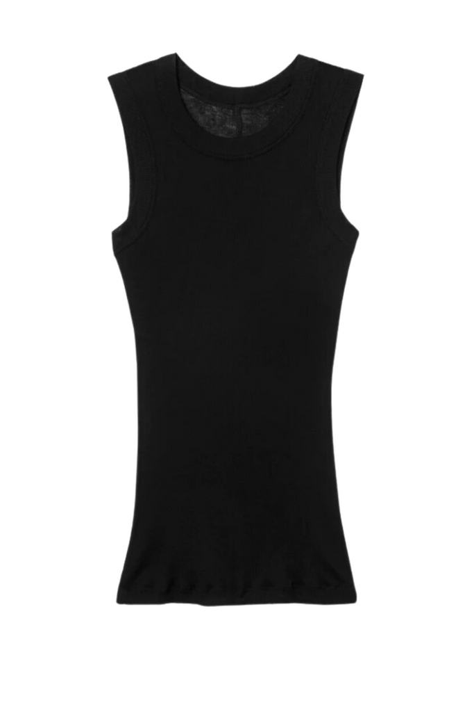 Elevate your style with Bite Studios' Sleeveless Jersey Tank - a versatile and chic layering piece made from a sheer and semi-transparent organic cotton, perfect for adding a unique see-through detail to any outfit.