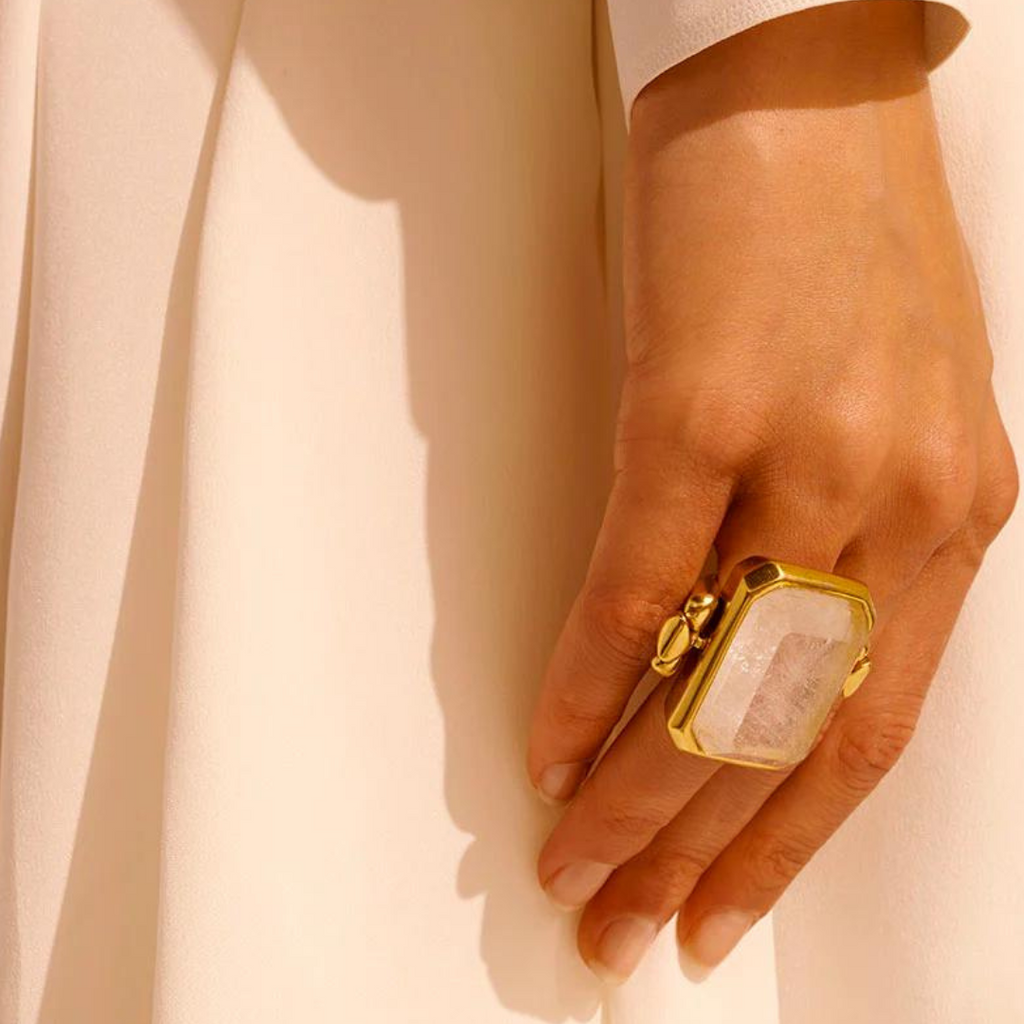Stones large ring Goossens maison muguet luxury fashion retailer brands