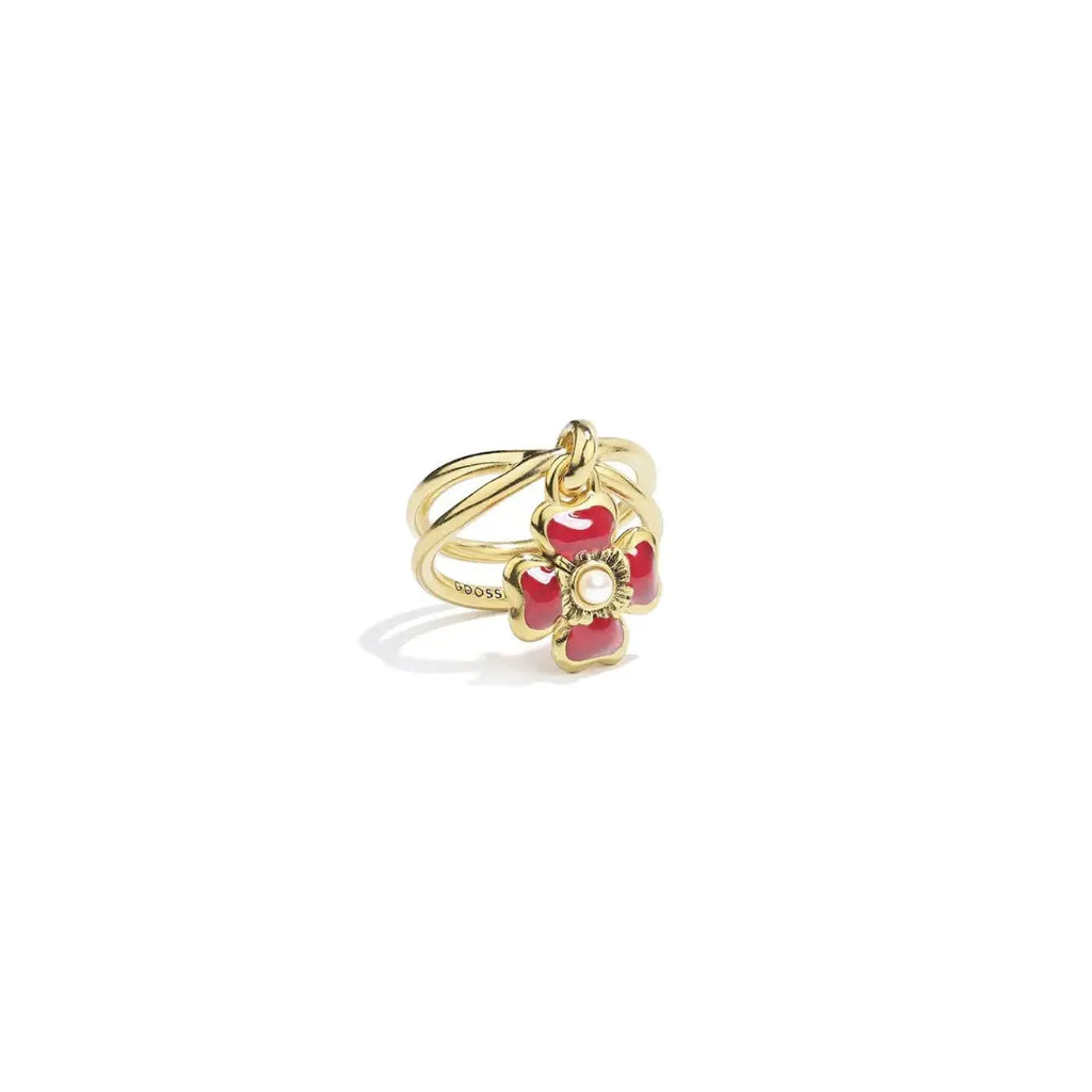 Talisman Clover Ring Strawberry goossens luxury fashion jewelry designer