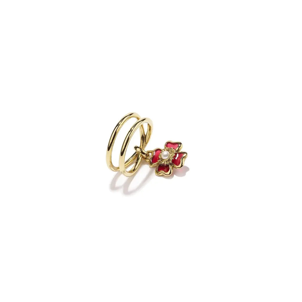 Talisman Clover Ring Strawberry goossens luxury fashion jewelry designer