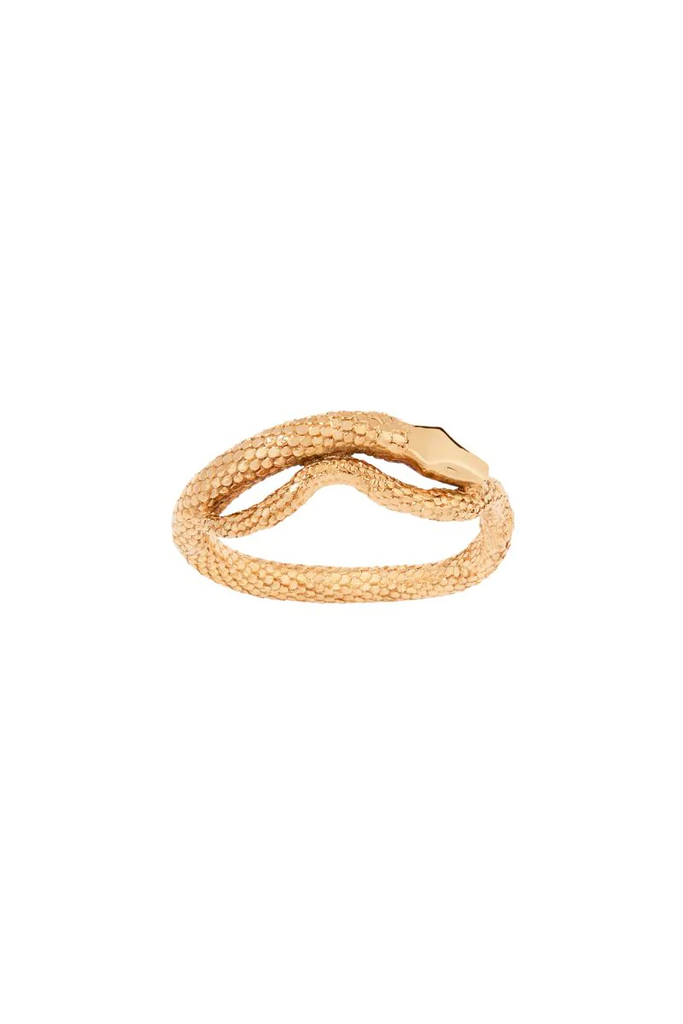  Experience the timeless spirit of the snake with the stunning Tao Bracelet by Aurelie Bidermann, crafted with a 750/1000 yellow gold-plated design and innovative finish.
