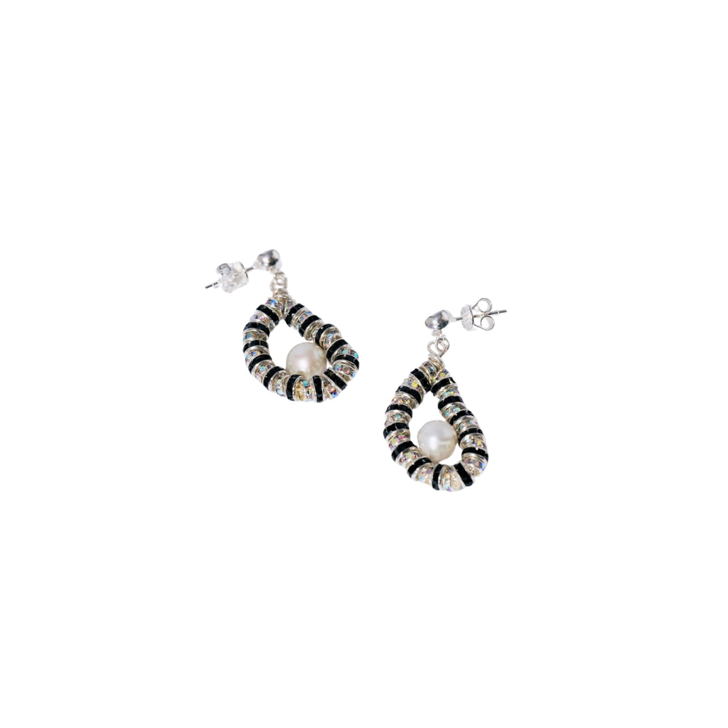 Tiny Zebra Oysters_Earrings_Silver_Pearl Octopuss.y