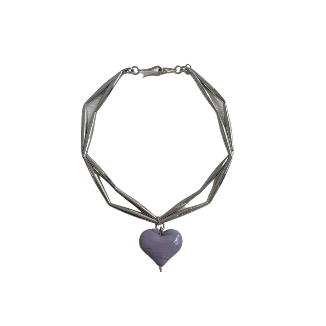 Tohum Cuore Duo Necklace Lilac luxury fashion jewelry